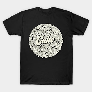 Vintage Circle - Cake T-Shirt